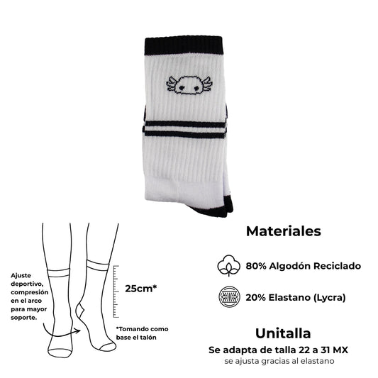 Calceta Deportiva Pro-Fit B/N (6-Pack)
