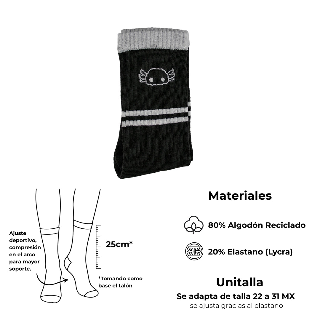 Calceta Deportiva Pro-Fit Negra