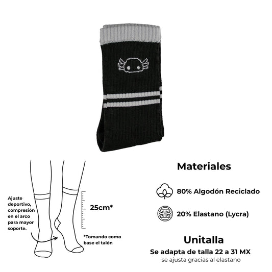 Calceta Deportiva Pro-Fit Negra