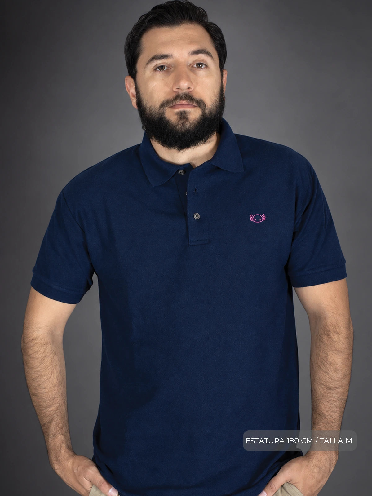 Polo Monstruo de Agua Azul Marino