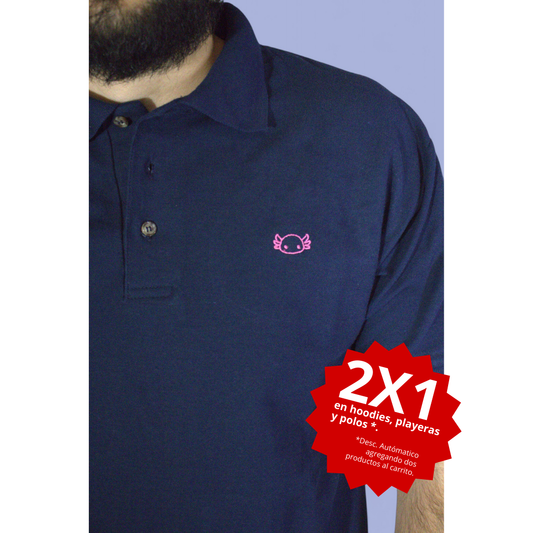 Polo Monstruo de Agua Azul Marino